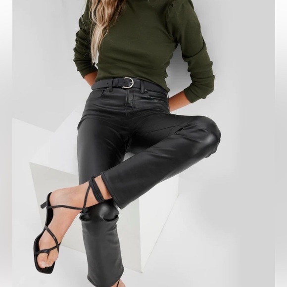 GAP High Rise Faux-Leather Vintage Slim Vegan Pant - Picture 2 of 9